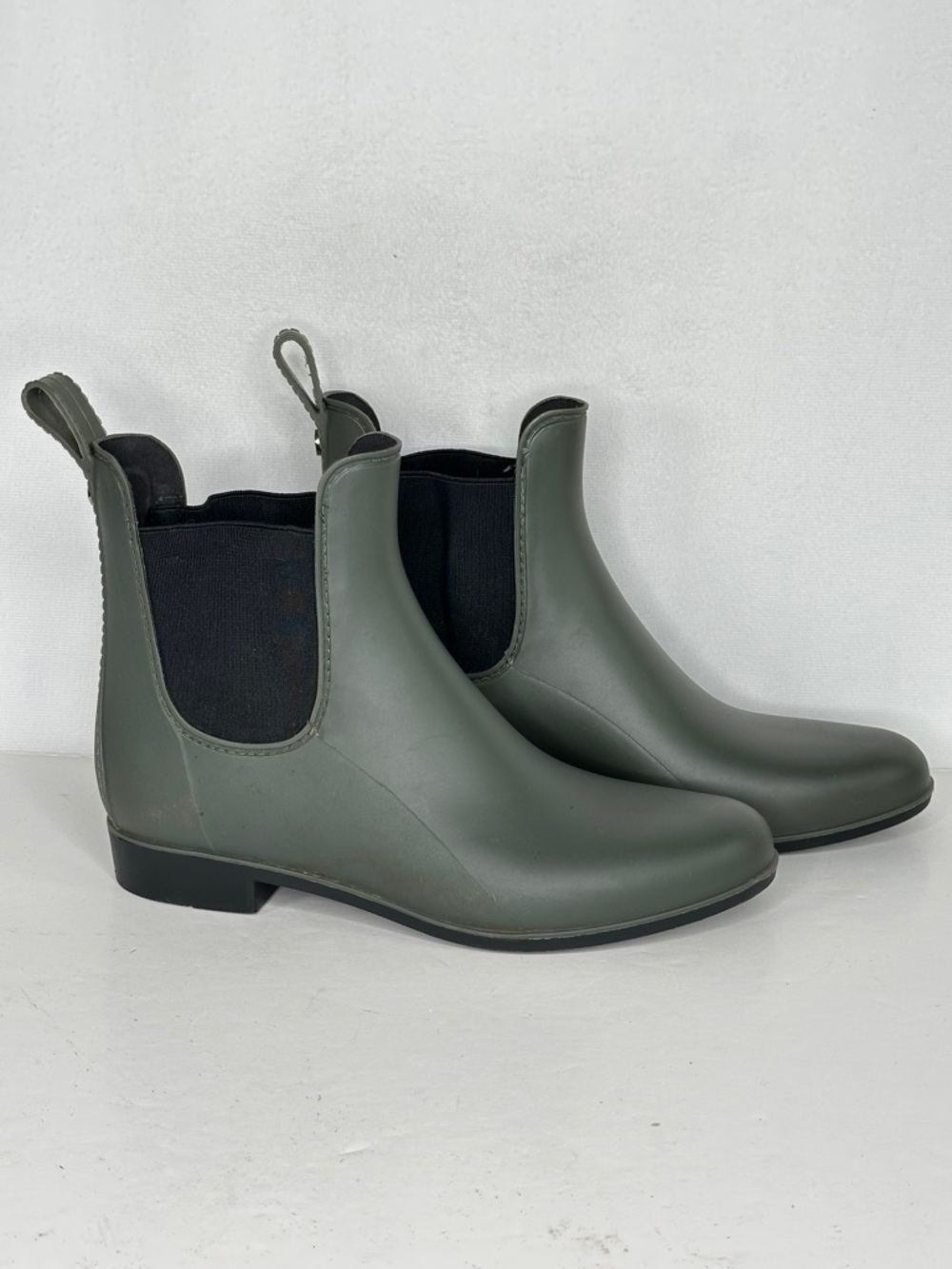 Sam Edelman Tinsley Rain Booties Olive Green Matte Sz 7